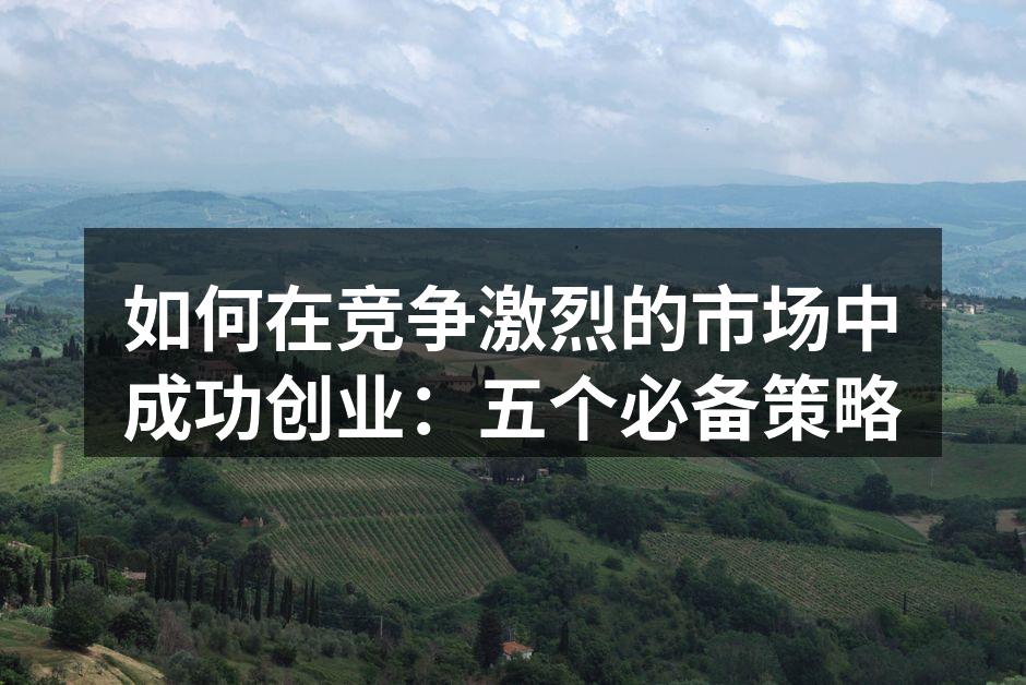 如何在竞争激烈的市场中成功创业：五个必备策略